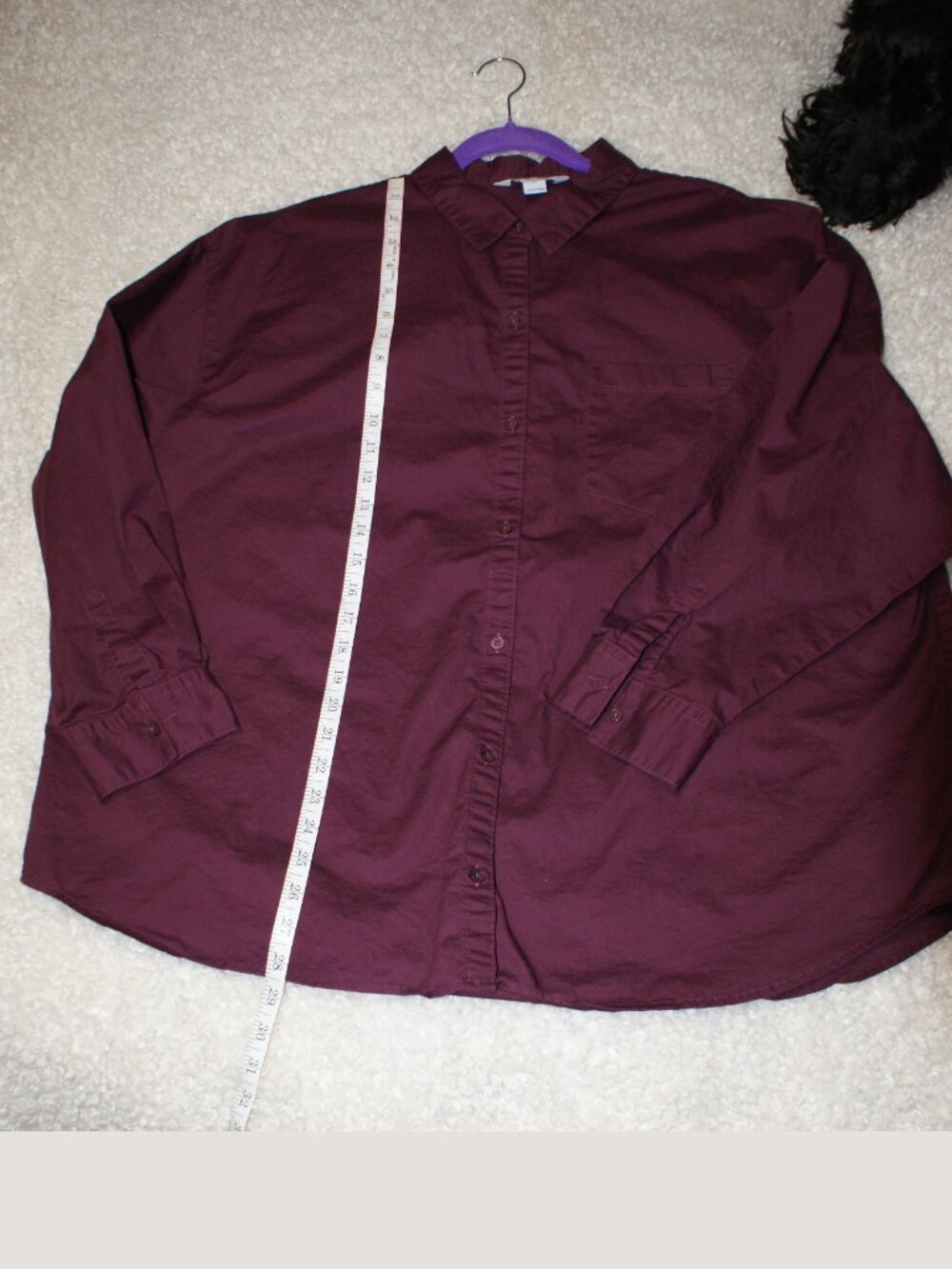 Old Navy 'The Boyfriend Shirt' Plum Button Down - XL - LIKE NEW - Picture 5 of 6